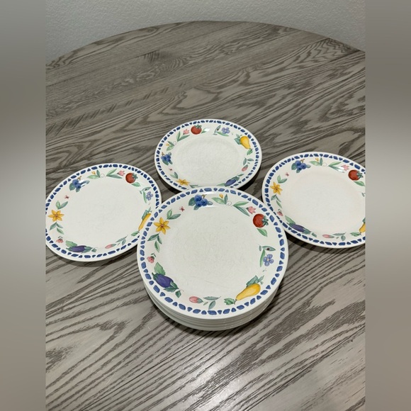 Vintage Pfaltzgraff Summer Garden 10.5in Dinner Plates- Set of 10 - Picture 3 of 5
